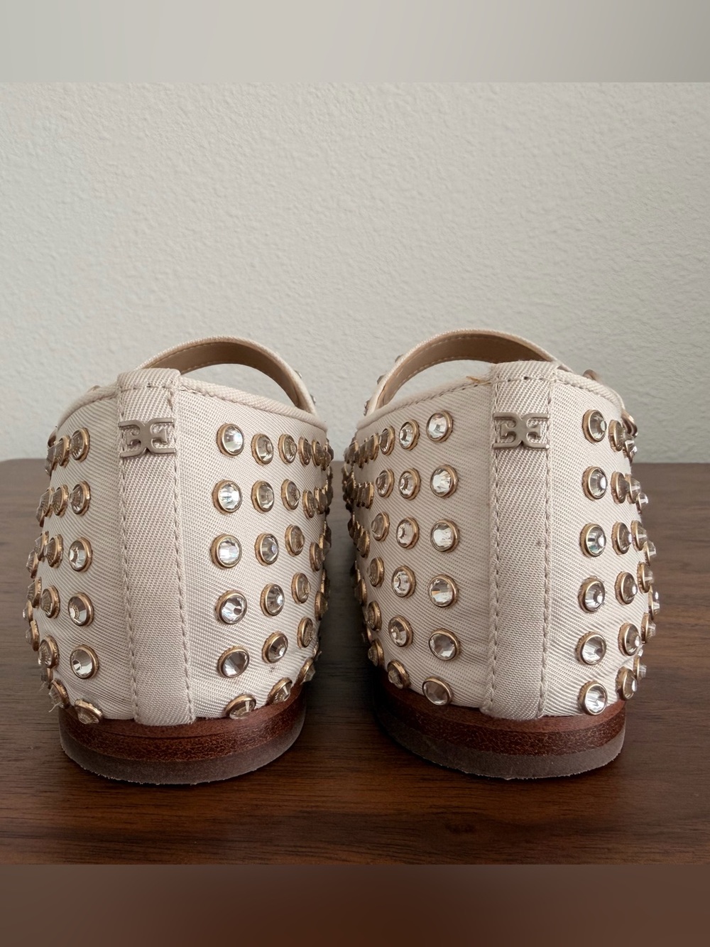 Sam Edelman Studded Mary Jane Flats in Cream - Picture 5 of 6